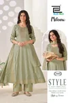 Milano By Blue Hills Chanderi Foil Printed Anarkali Kurti Set